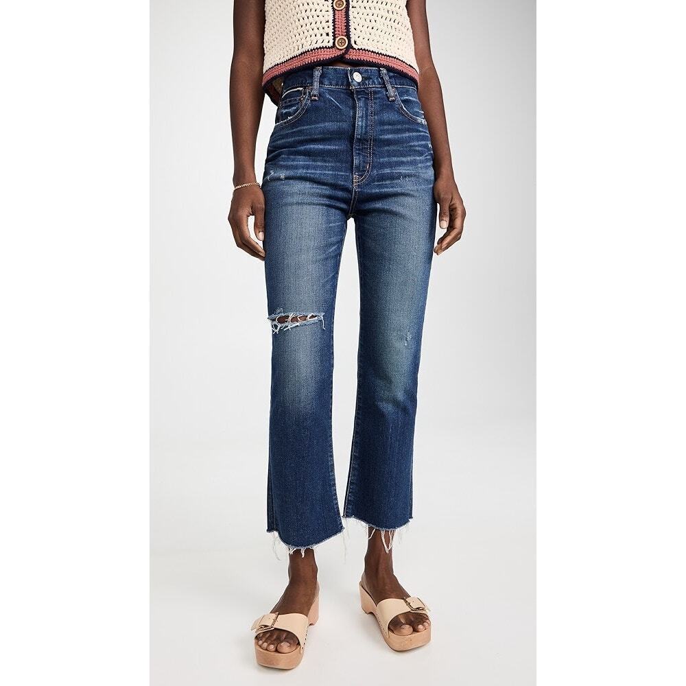 Moussy Vintage Rhode Cropped Flare Jeans Size 28 - Picture 6 of 11